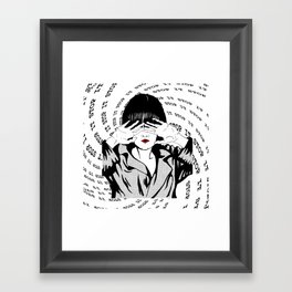  Stop it. Cover face with hands. Framed Art Print