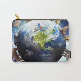 Space Earth Animal Animals Group Scene Carry-All Pouch