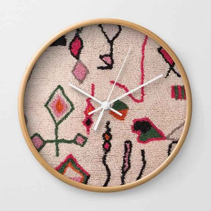 Heritage Oriental Moroccan Berber Design Rug Wall Clock