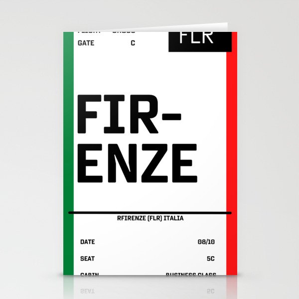 Boarding Pass for Firenze Stationery Cards