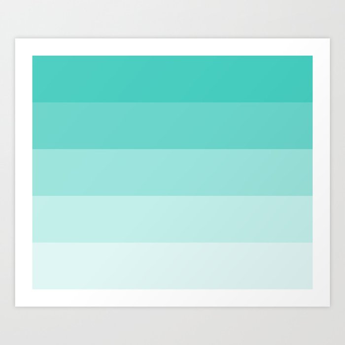 Shades of Turquoise Blue Art Print