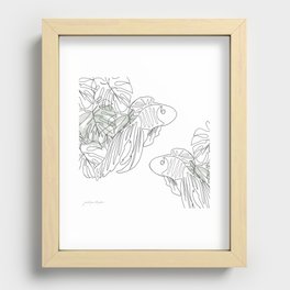 Botanical Line Drawing Recessed Framed Print