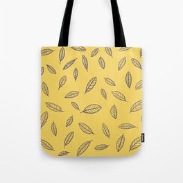 Leaf pattern yellow Tote Bag