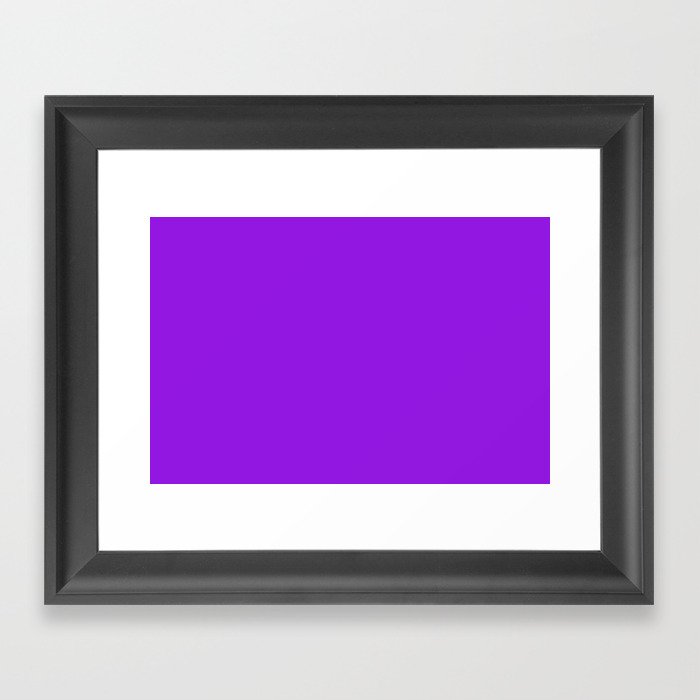 Solid Color Purple Blue Framed Art Print
