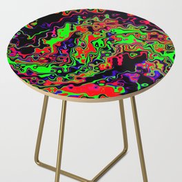 Toxic Waste Psychedelic Rave Spill Side Table