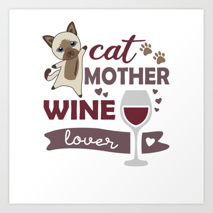 Cat mother wine lover clearance