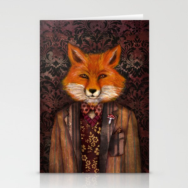 Portrait of the mysterious Lord Fox Stationery Cards