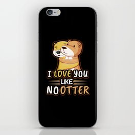 Kawaii Animal Love Like No Otter Valentines Day iPhone Skin