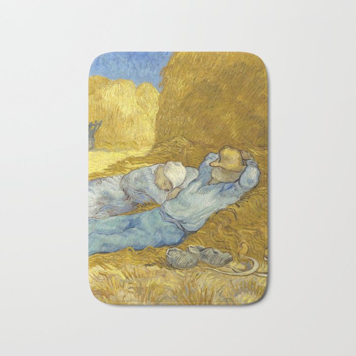 Vincent van Gogh "Noon – Rest from Work (after Millet)" Bath Mat
