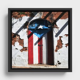 Puerto Rico Flag  ,pride Framed Canvas