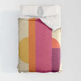 Kindred Abstract - Pink Orange Yellow  Comforter