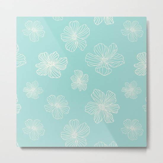 Simple Flowers Metal Print