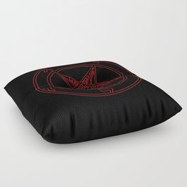 Das Siegel des Baphomet - The Sigil of Baphomet (red) Floor Pillow