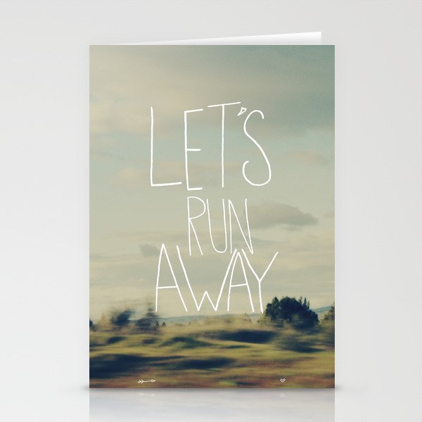 Let's Run Away Stationery Cards