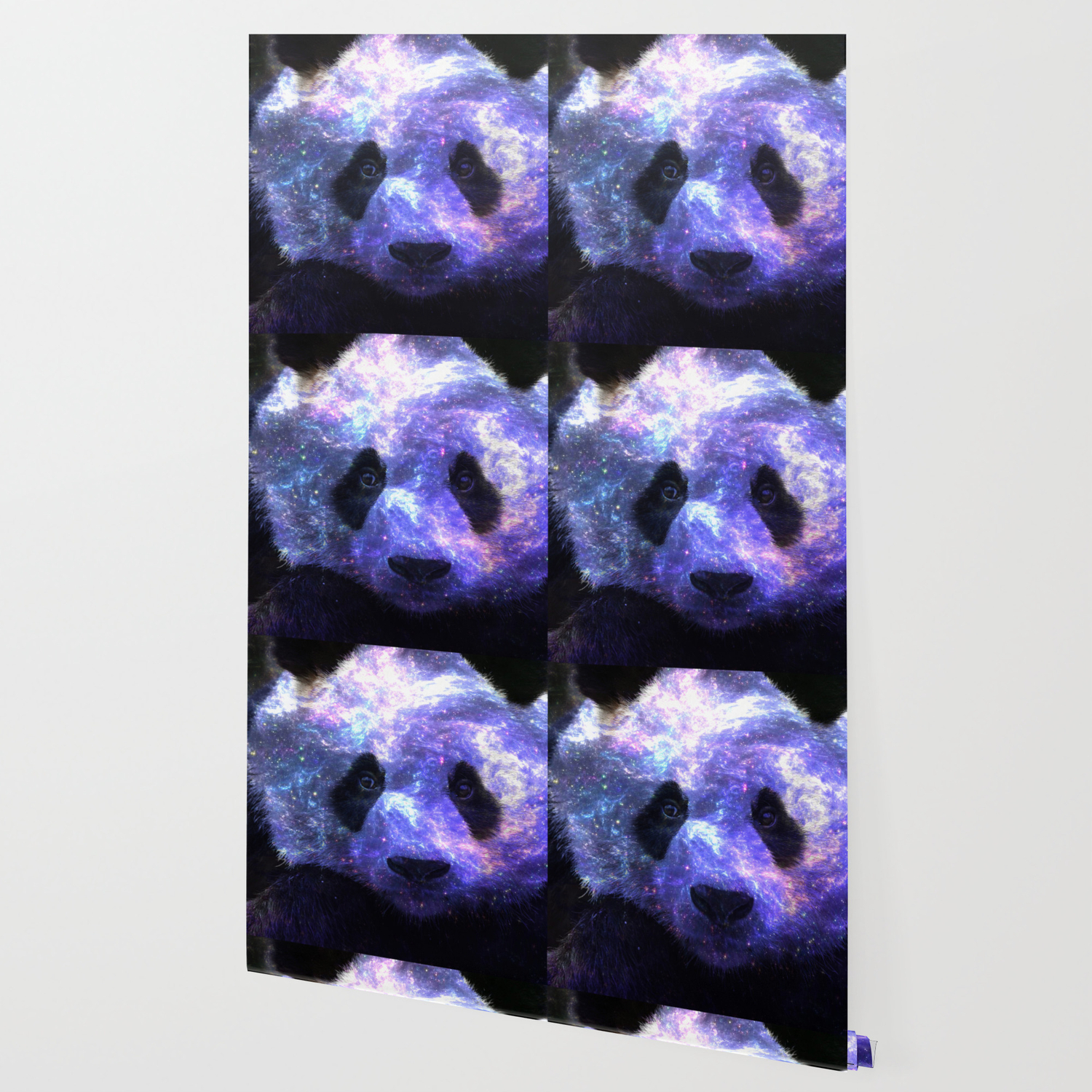 Galaxy Panda Space Colorful Wallpaper By Lemoboy Society6