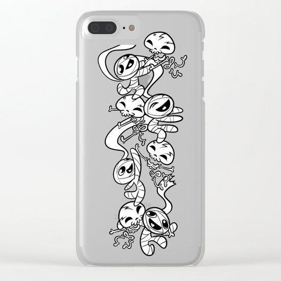 Mummy & Skeleton Clear iPhone Case