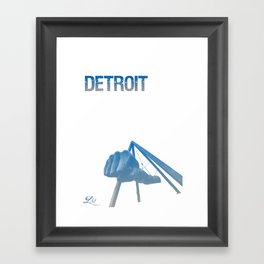 Cities Of America: Detroit Framed Art Print