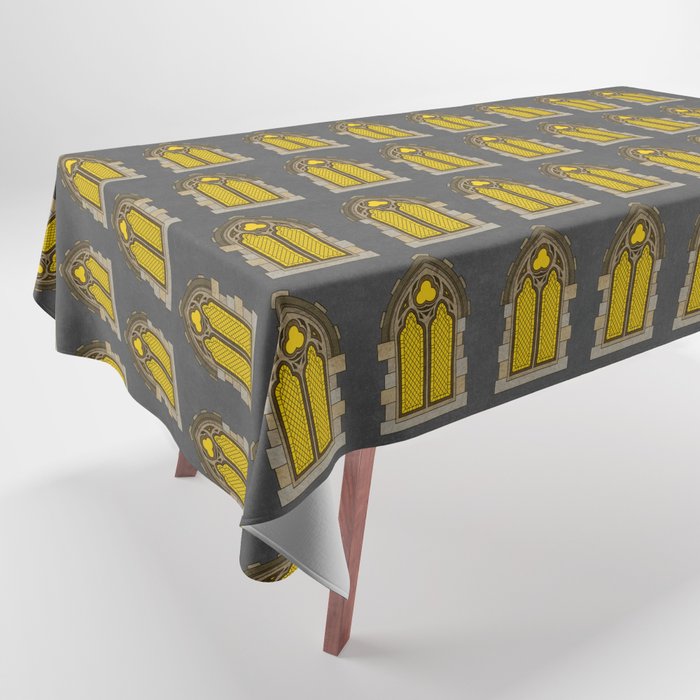 Gothic Windows // Gray Castle Tablecloth