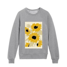 Minimalist Sunflowers Kids Crewneck