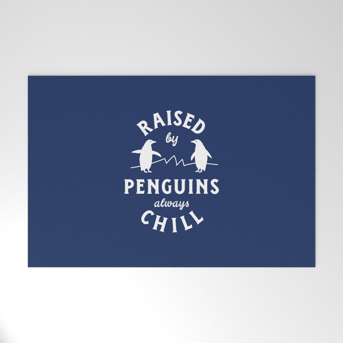 Raised by Penguins Welcome Mat