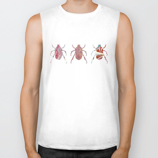 Painted Beetles Biker Tank
