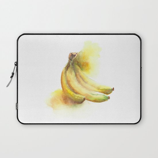 Banana Watercolor Painting Laptop Sleeve By Youxiang Society6