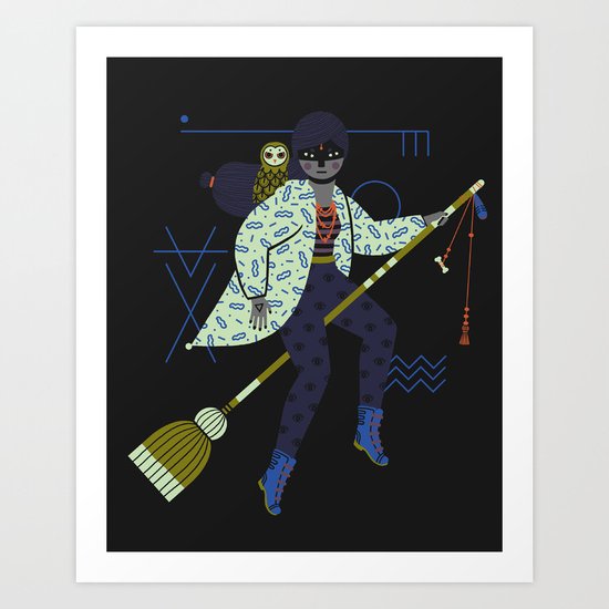 Witch Series: Broomstick Art Print