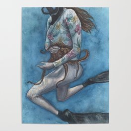 Woman with Octopus Poster