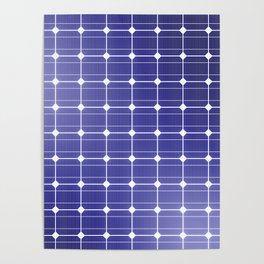 In charge / 3D render of solar panel texture Poster