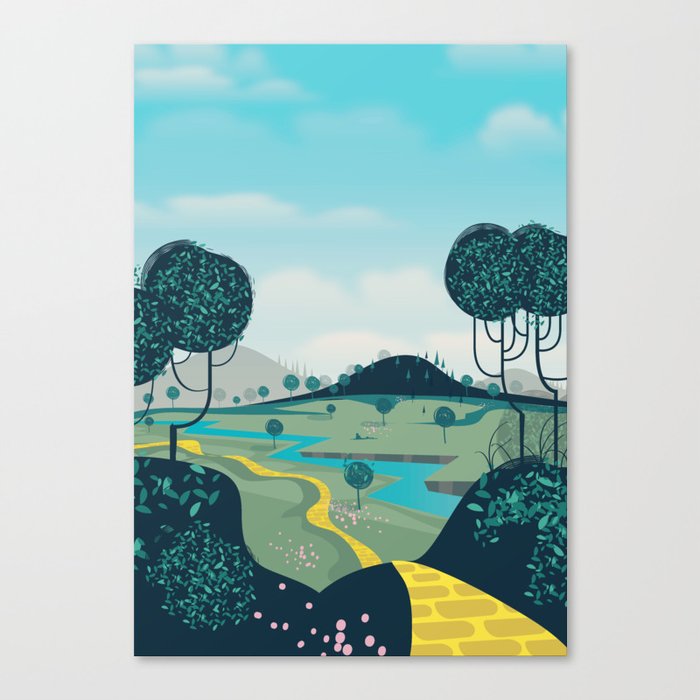 Follow the yellow brick road Canvas Print