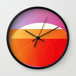 Orange Sun Wall Clock