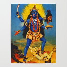Kali By Raja Ravi Painting Poster