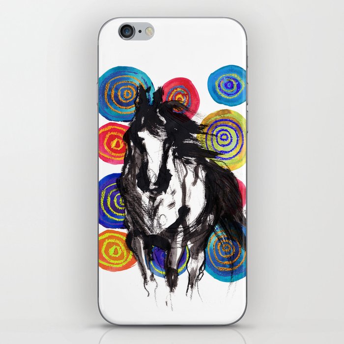 Wild horse with the rings iPhone Skin