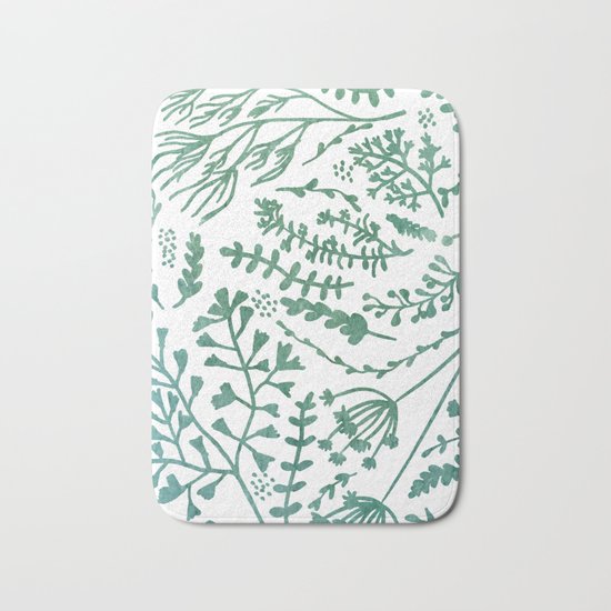 GREEN HERBS Bath Mat