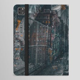 Manhattan skyline double exposure from the Manhattan Bridge iPad Folio Case