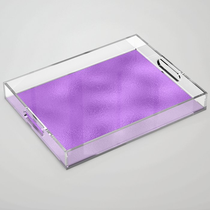 Purple Neon Glass Foil Modern Collection Acrylic Tray