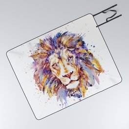 Lion Head Picnic Blanket
