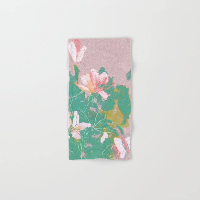 magnolia pastel abstract art Hand & Bath Towel