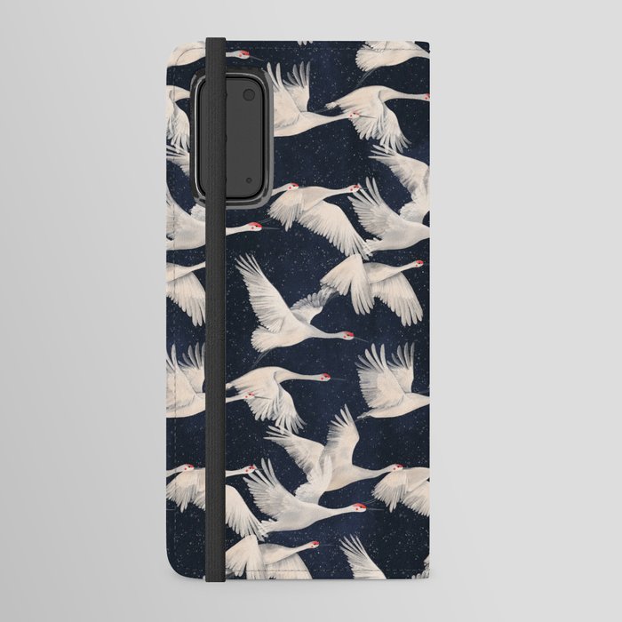 Flying Cranes - Night Android Wallet Case