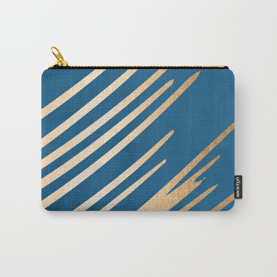 Swish - Orange Sherbet Shimmer on Saltwater Taffy Teal Carry-All Pouch