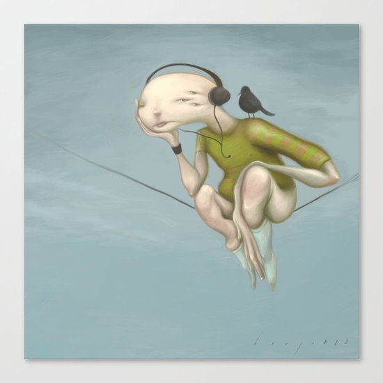Up here with you Canvas Print