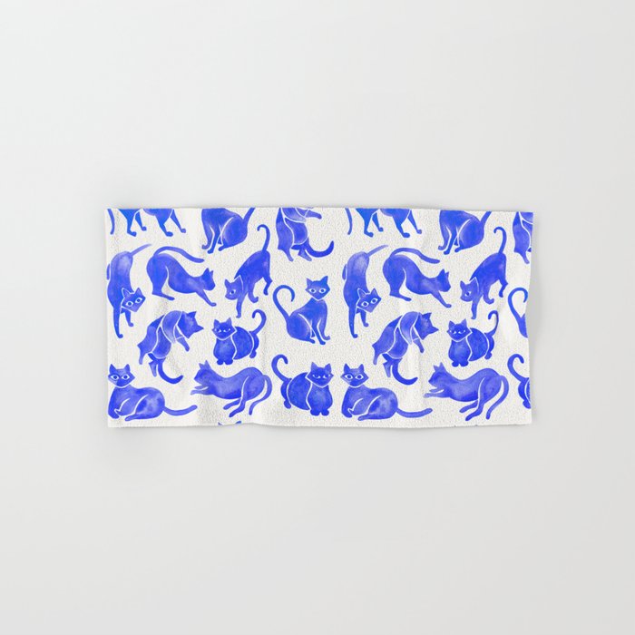 Cat Positions – Blue Palette Hand & Bath Towel