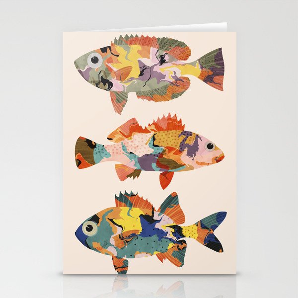 Colorful fish Stationery Cards