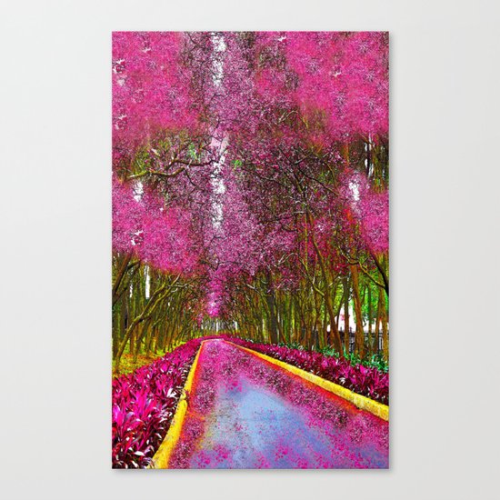 CHERRY BLOSSOM PATHWAY Canvas Print