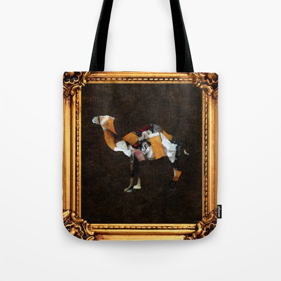 Camel Collage 3F Tote Bag
