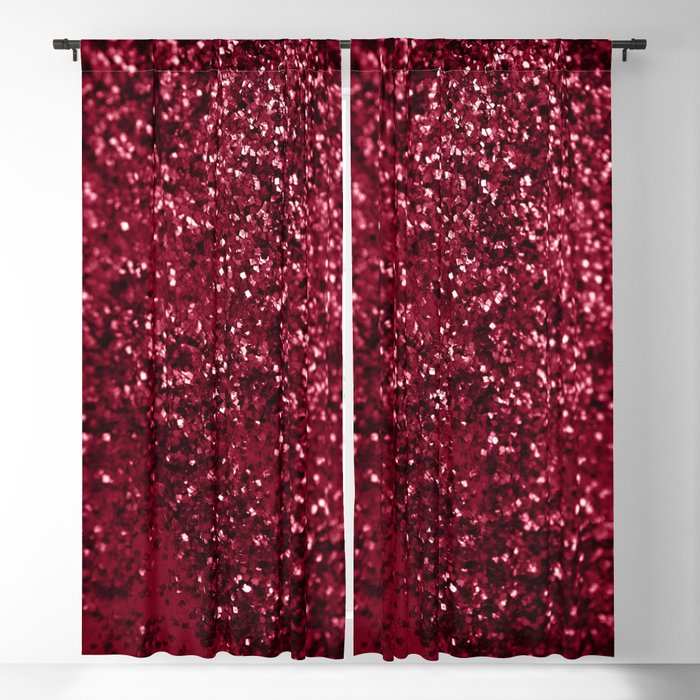 Sparkling RED Lady Glitter #1 (Faux Glitter) #decor #art #society6 Blackout Curtain