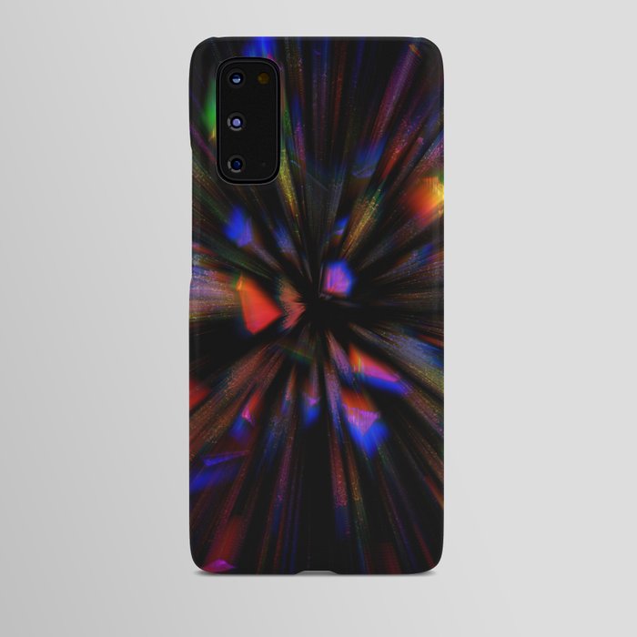 Digital power glitch lines Android Case