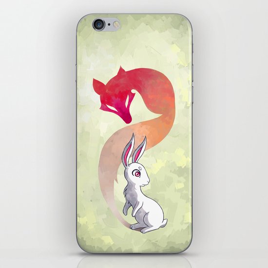 Rabbit and a Fox iPhone & iPod Skin
