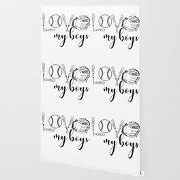 Love Softball Wallpaper For Any Decor Style Society6