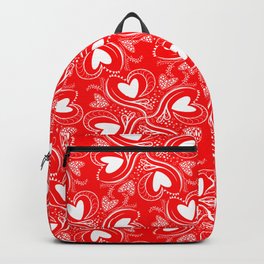 Hearts, Love,Valentine 2020 Backpack | Pattern, Holiday, Sweetie, Repeatpattern, Whitehearts, Digital, Giftoflove, Valentine, Heartpattern, White 